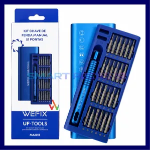 KIT CHAVE MANUAL 51 PONTAS BITS MAGNETICOS - WEFIX